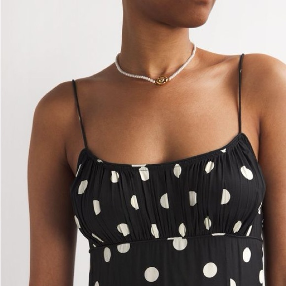 Doen Rosario Silk Dress Polka Dot szS - Picture 2 of 7